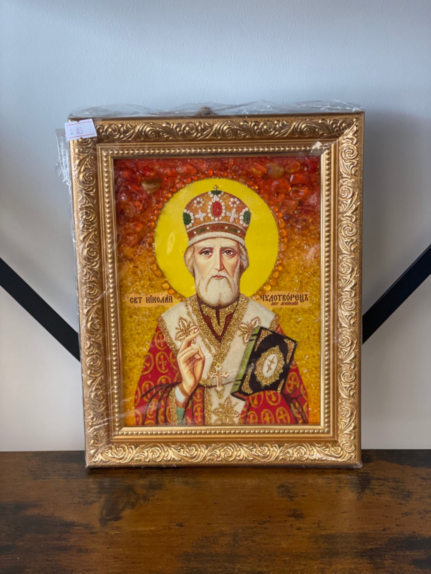 Ікона з елементами бурштину
