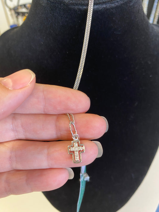 Silver pendant/…срібний хрестик дитячий