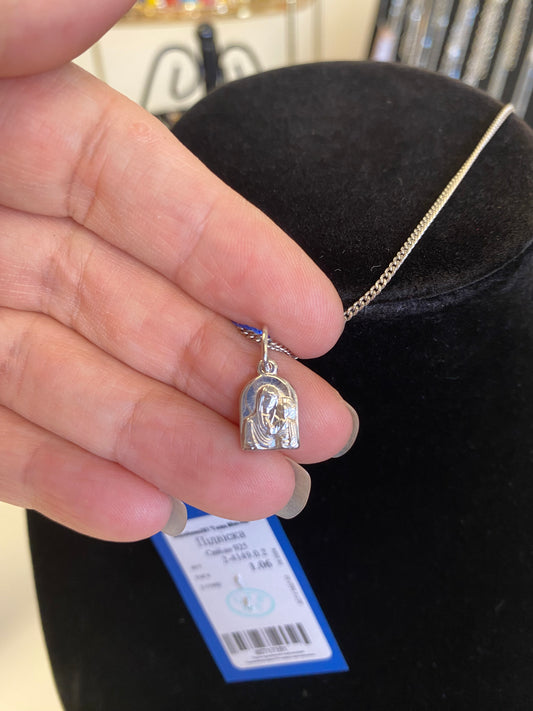Silver pendant/…срібна підвіска Мати Божа з Ісусом, дитяча