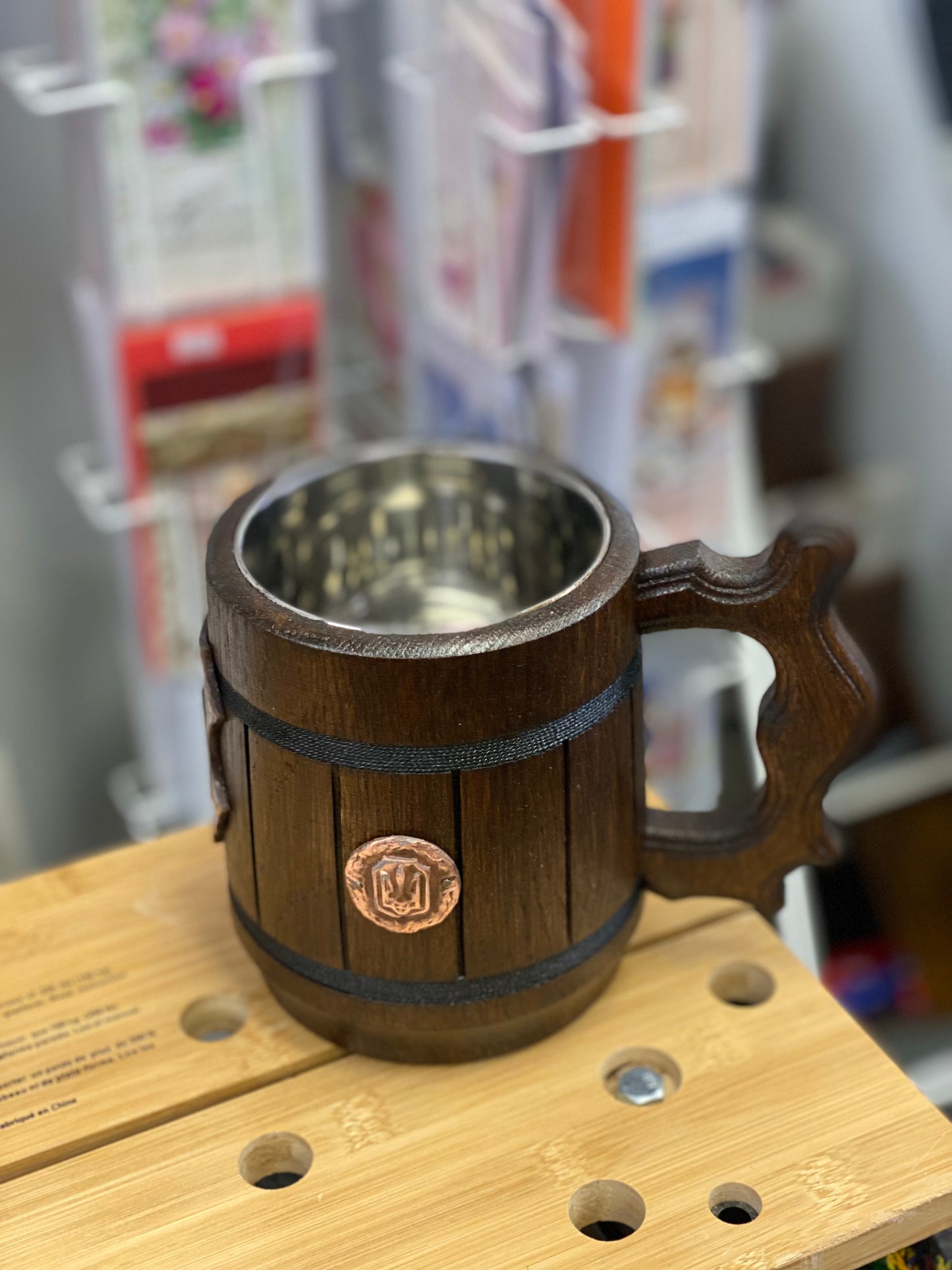 Ukrainian Trident Wooden Mug
