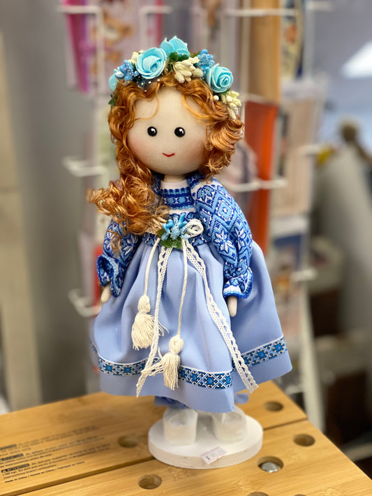 Traditional Doll (Blue & Red Hair)