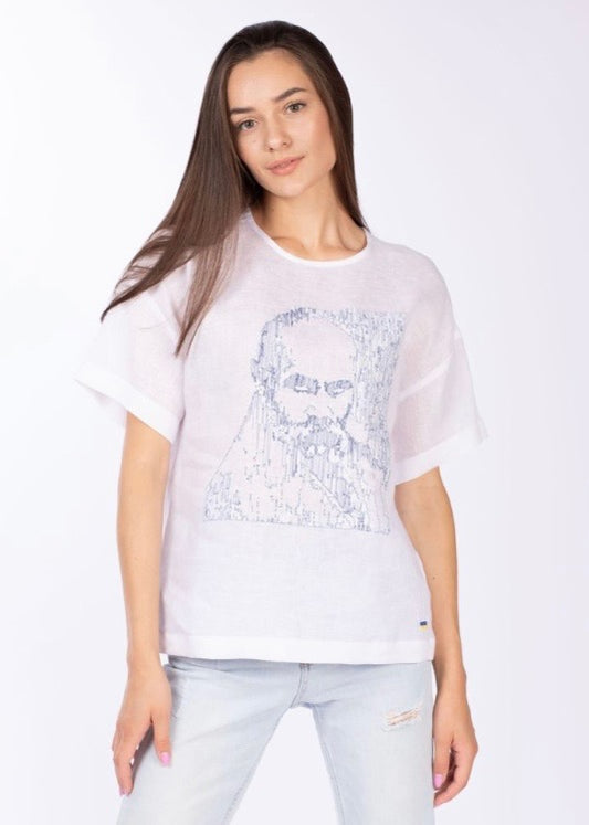 T-Shirt White (Taras Shevchenko, Female)