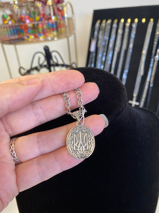 Silver pendant Tryzub/..срібна підвіска Тризуб