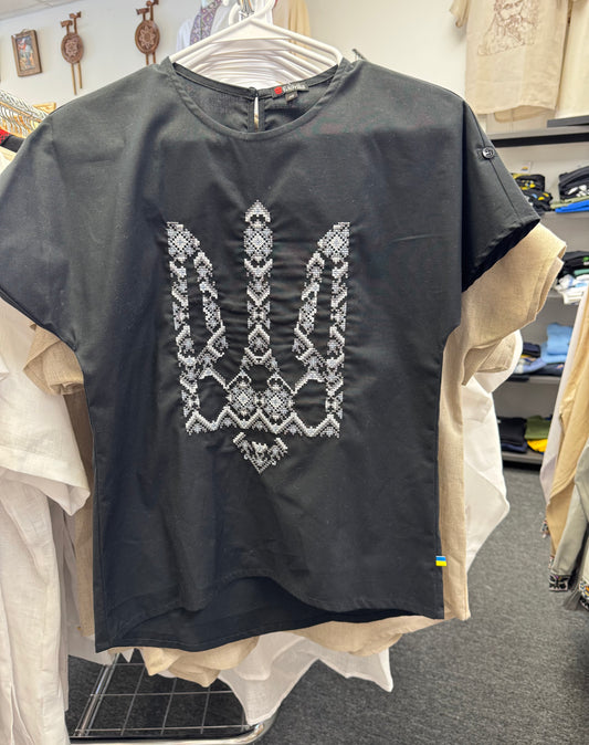 T-Shirt (Ukranian Trident, Blue)